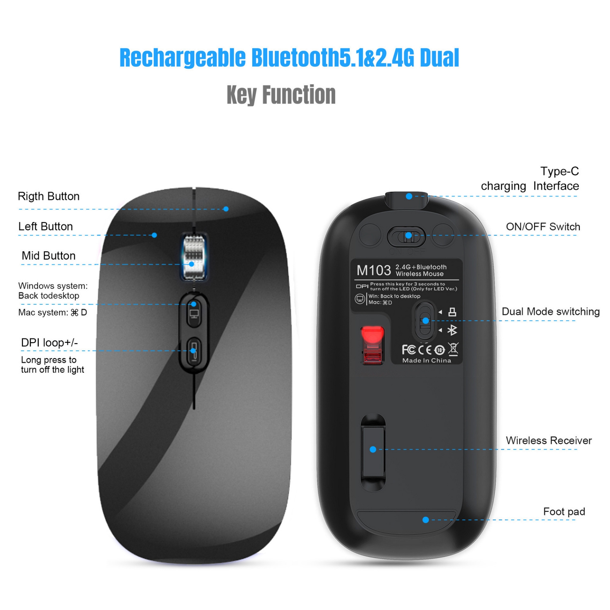 Rehargable Wireless Mouse 3