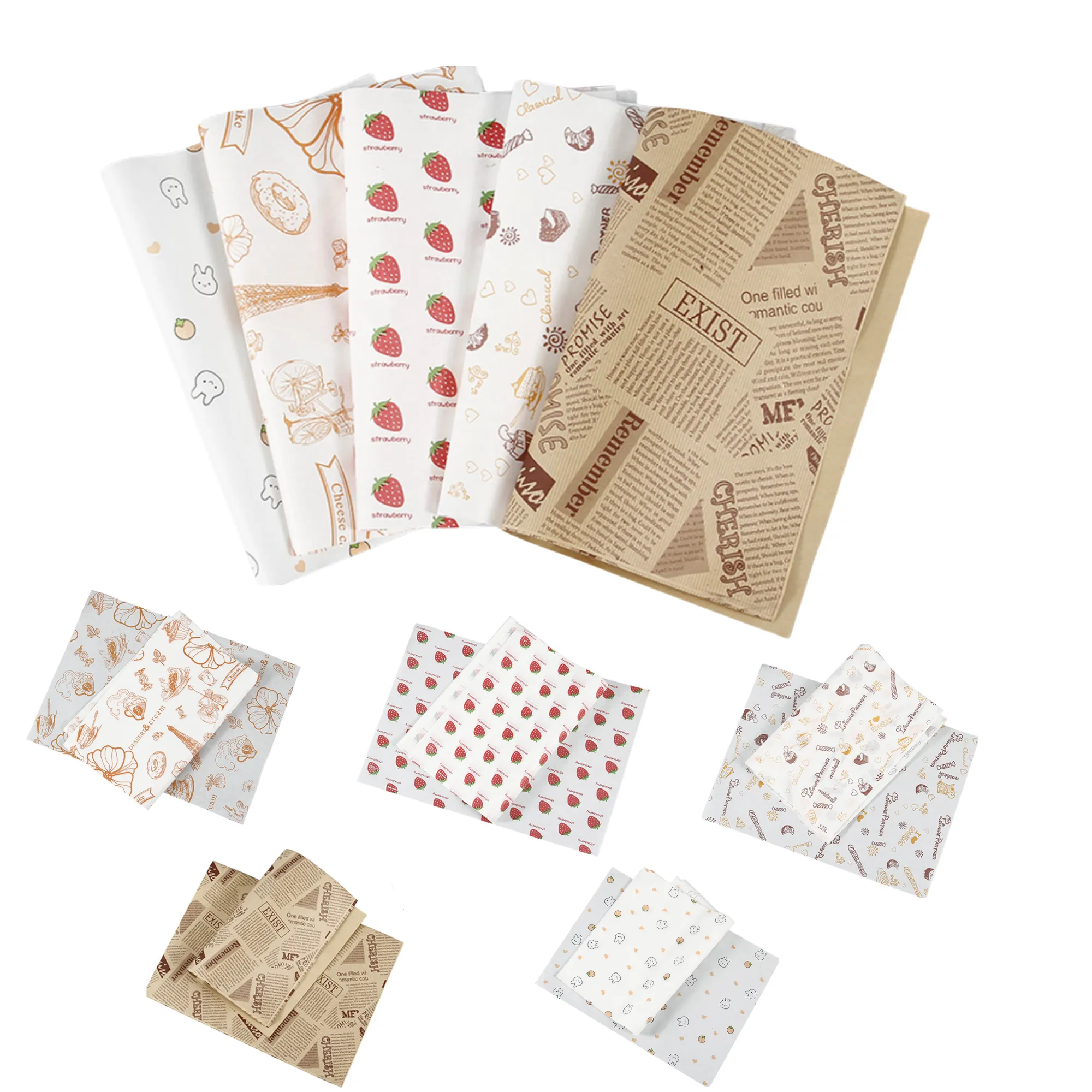 Custom Gift Wrapping Sandwich Burger Tissue Paper 2