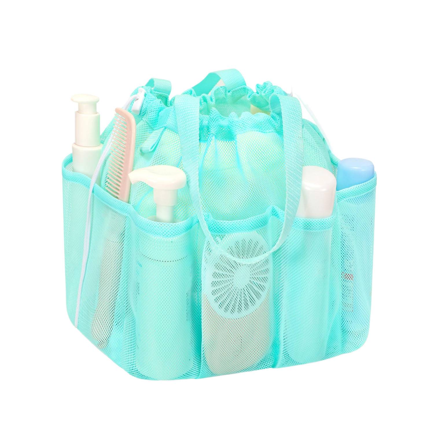 Portable Mesh Toiletry Bag with Drawstring & Multi Pocket 6
