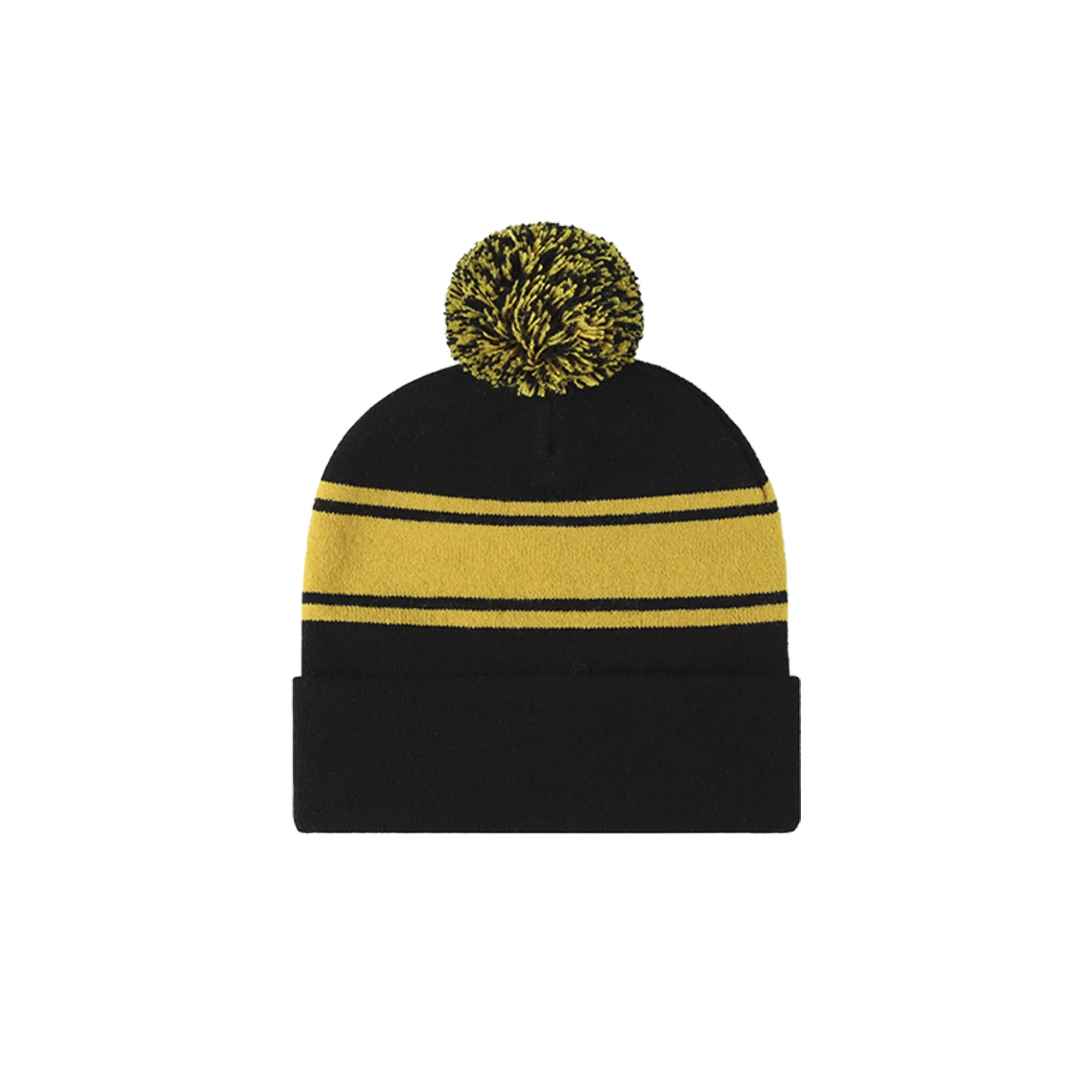 Pom Jacquard Knitted Hat 3