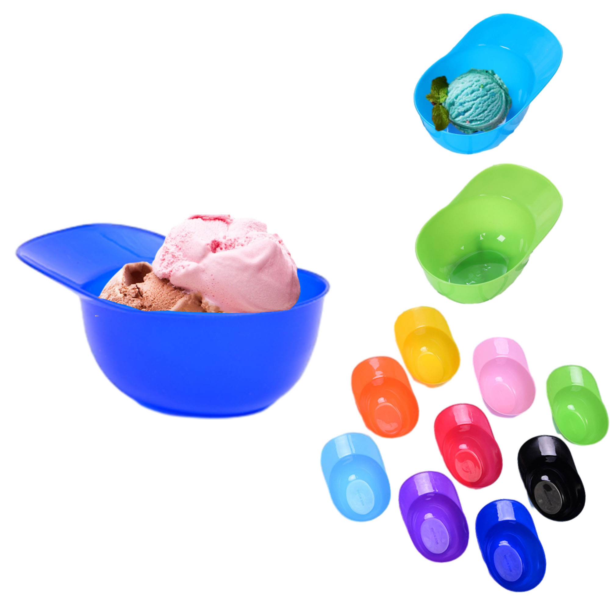 Mini Ice Cream Baseball Helmet Bowls 2
