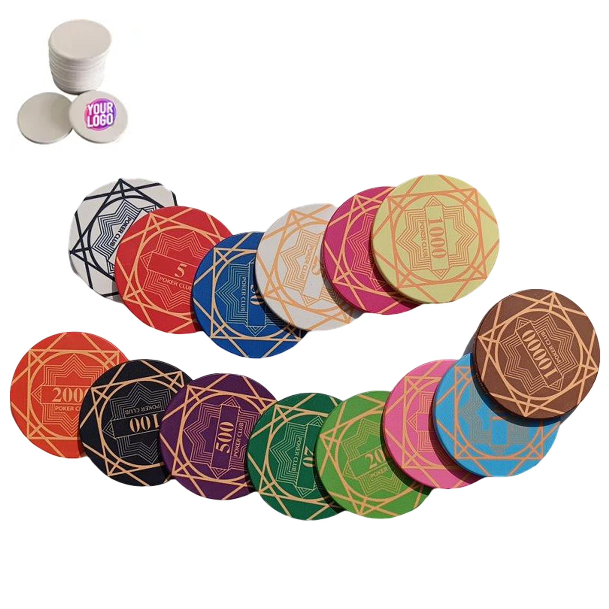 43mm Full Color Ceramic Poker Chip 2
