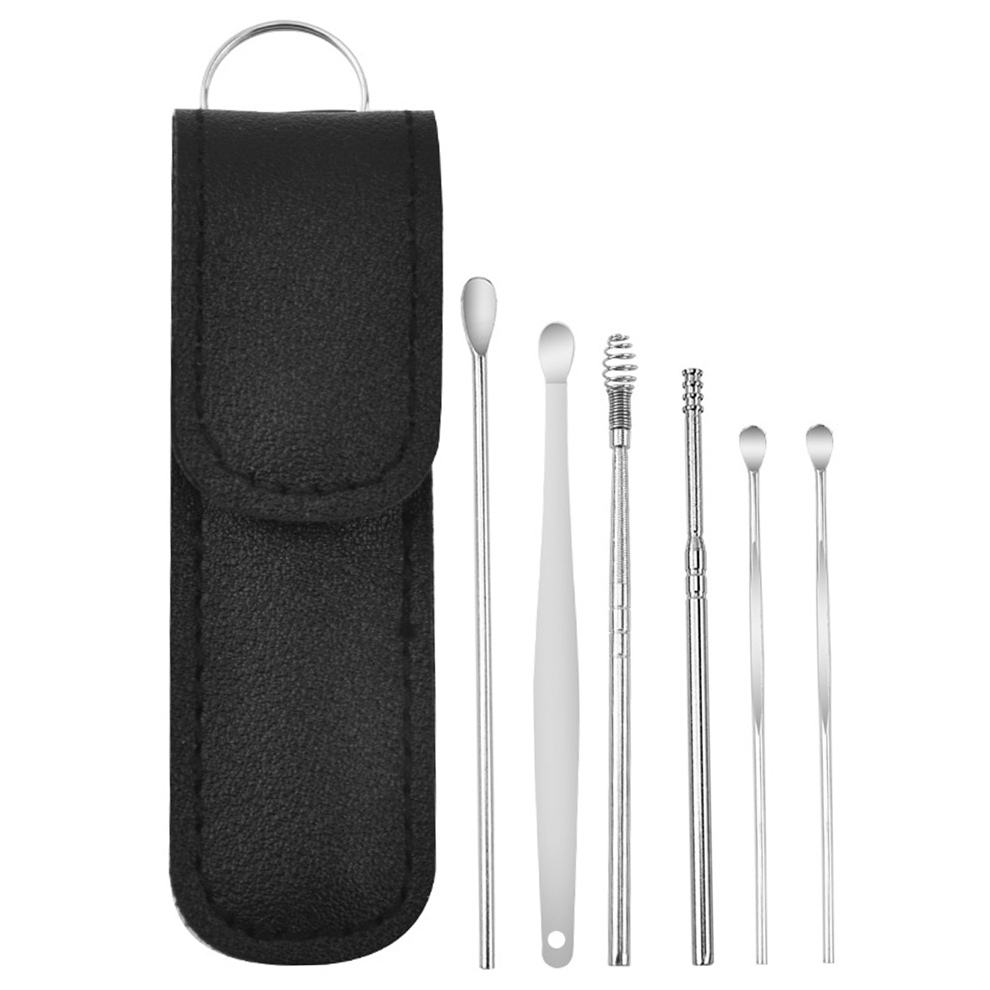 Stainless Steel Earwax Removal Kit With Pouch 9
