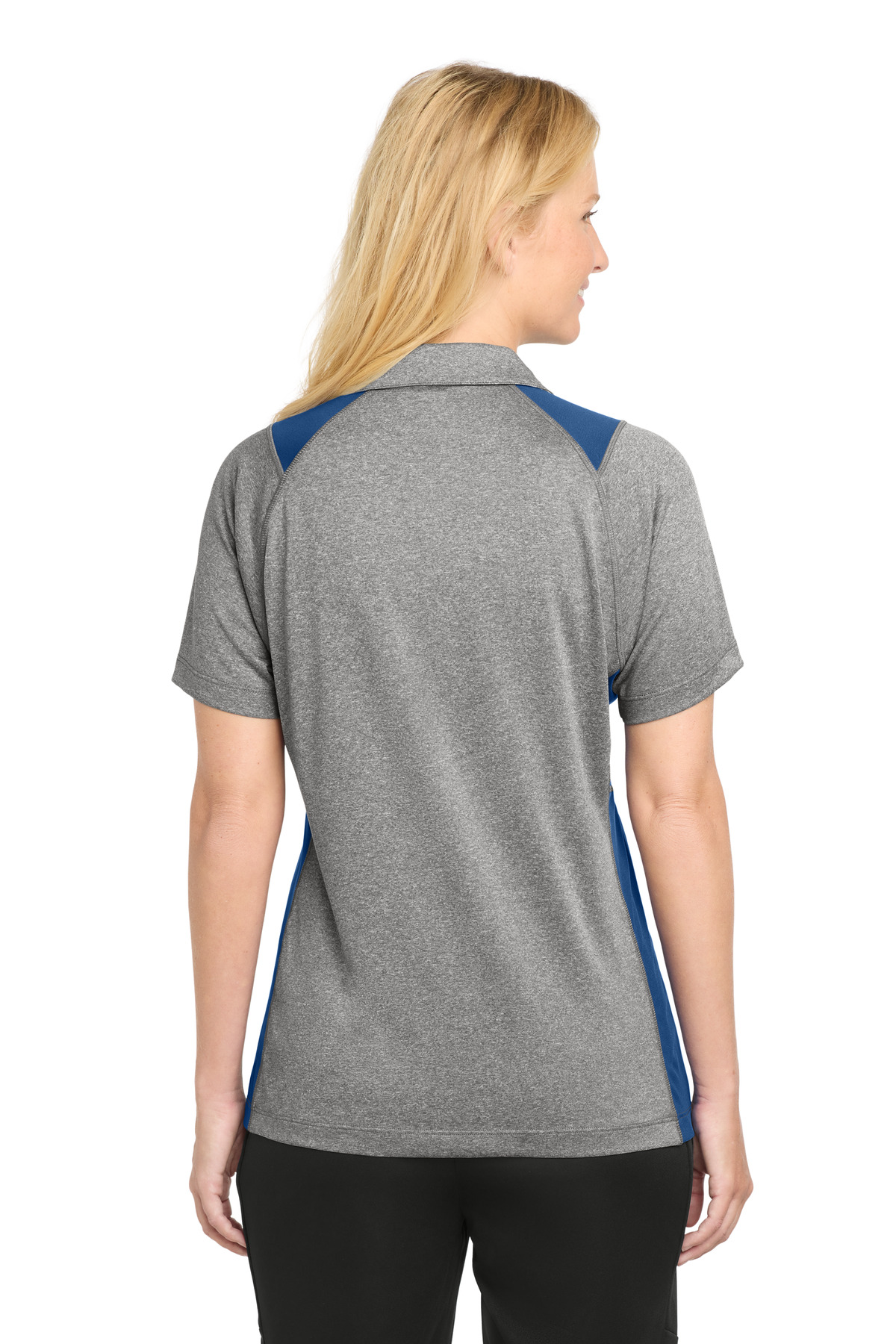 Sport-Tek Women's Heather Colorblock Contender Polo. LST665 16