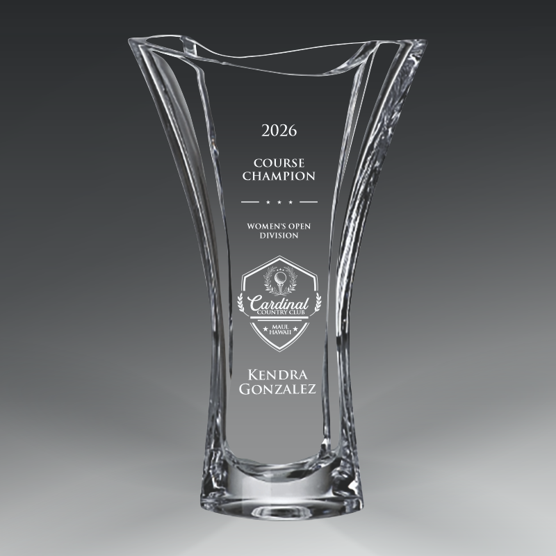 European Clear Crystal Flirt Vase 2