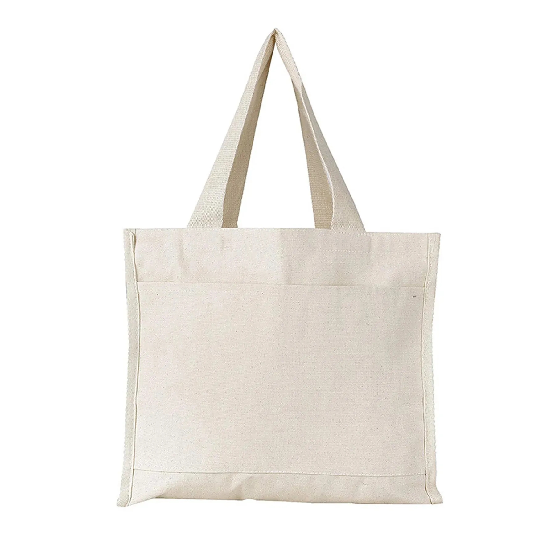 CanvasTote Bag With Color Handles, custom tote bag with logo imprint 5