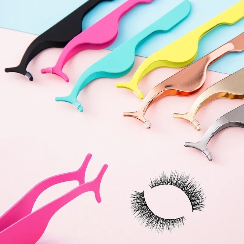 Stainless Steel Eyelash Tweezers 1