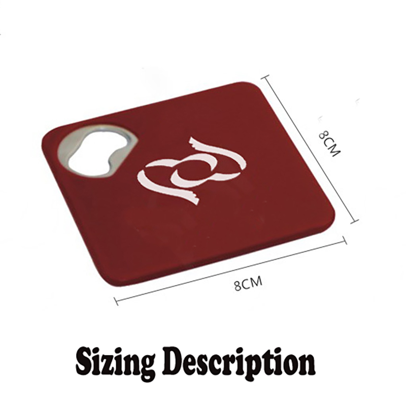 Square Bottle Opener with Coaster 4