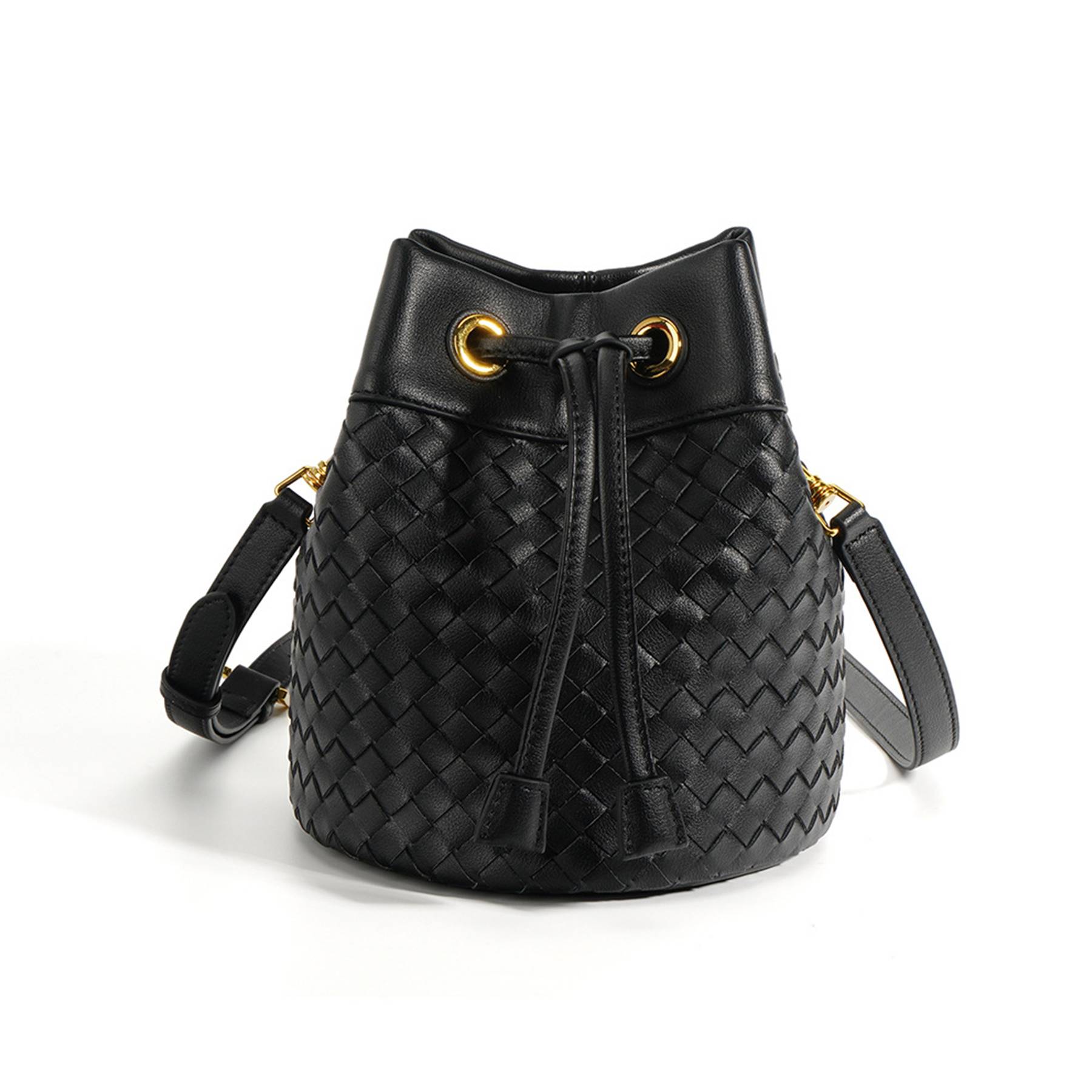 Genuine Leather Innovative drawstring cross-body bag 1
