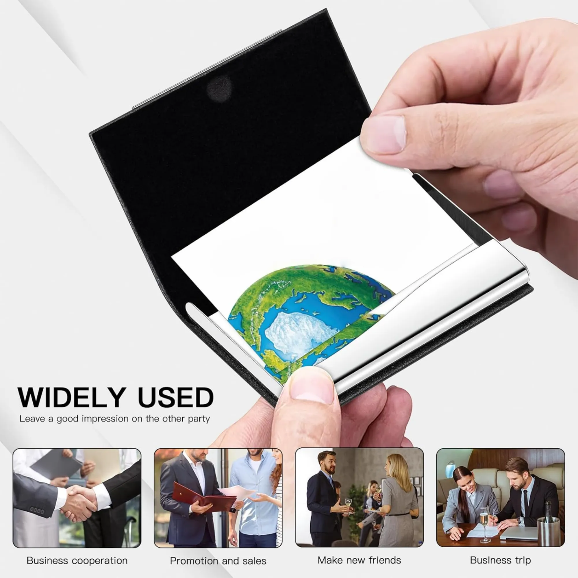 Premium PU Leather Case Business Card Holder 4