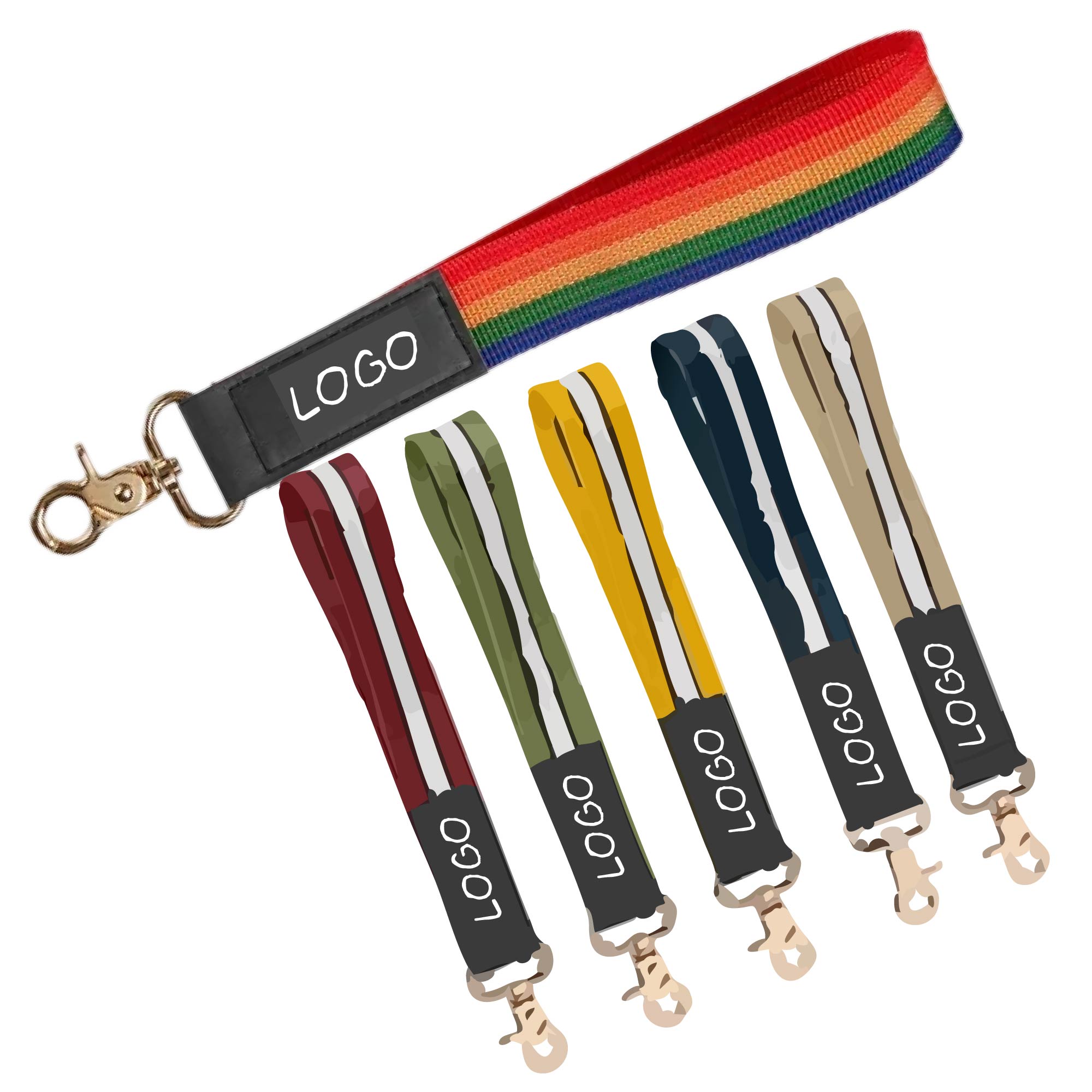 Polyester Wristlet Key Chain Holder 1