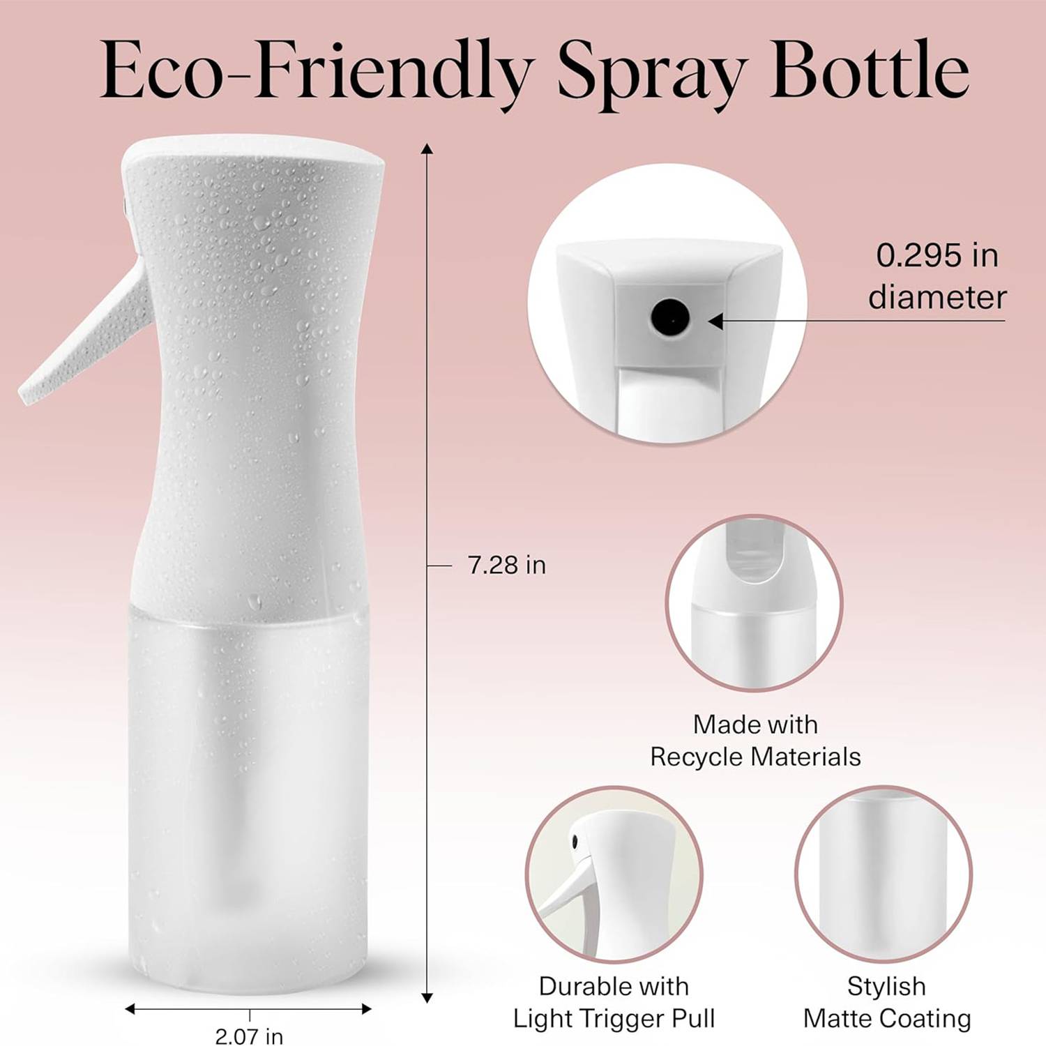 5oz Fine Mist Spray Bottle – Beauty & Hydration Care 6