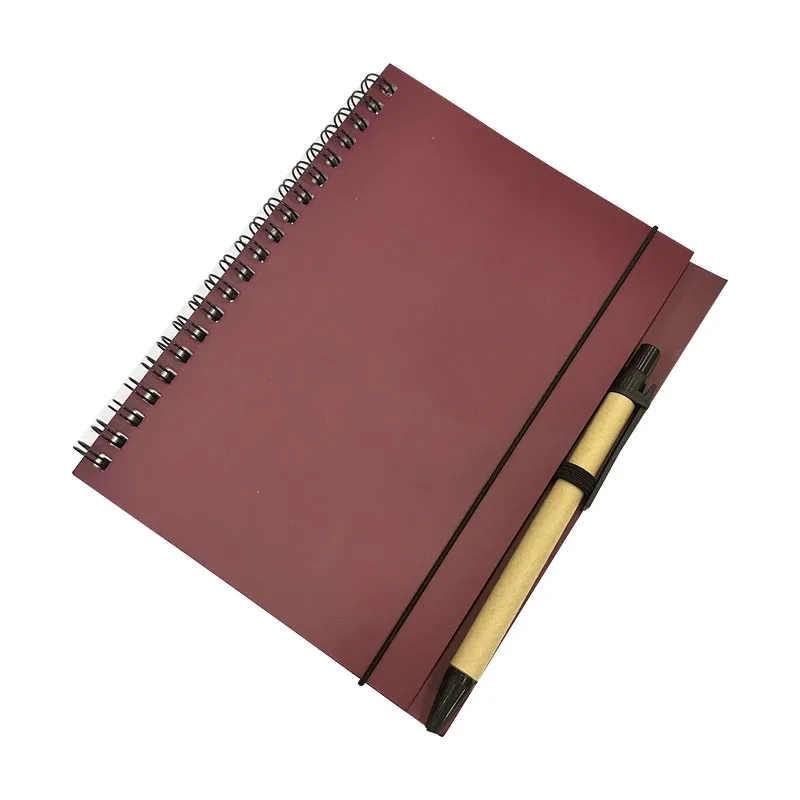 Kraft Paper Spiral Notebook With Pen 4