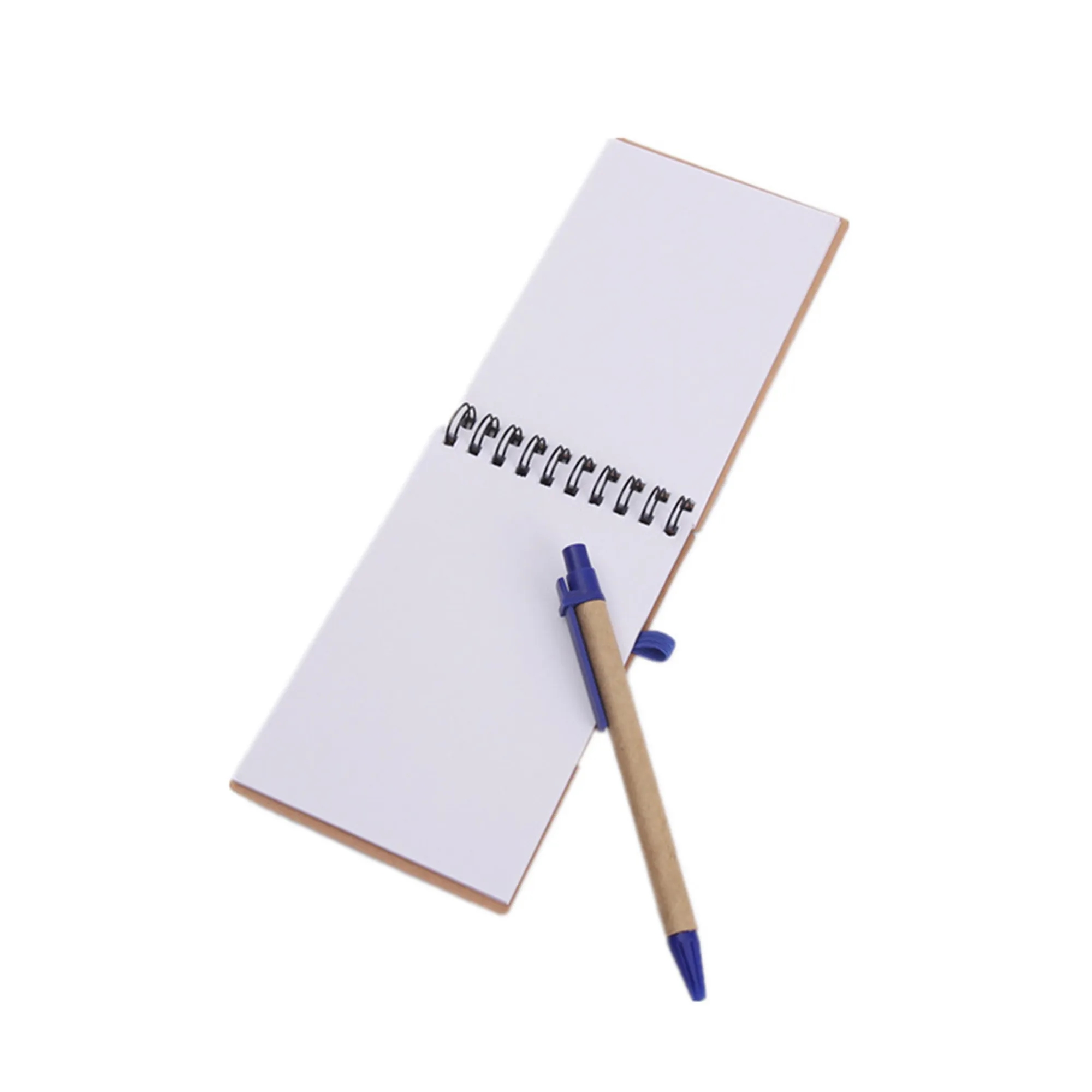 50 Sheets Spiral Journal Coil Kraft Notebook With A Pen 2