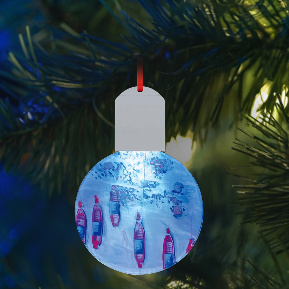 Full Color Holiday Light Acrylic Ornament
