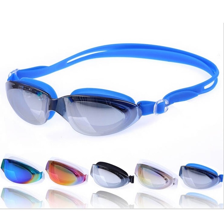 best quality silicone material swimming goggles with UV PC anti-fog lens 1