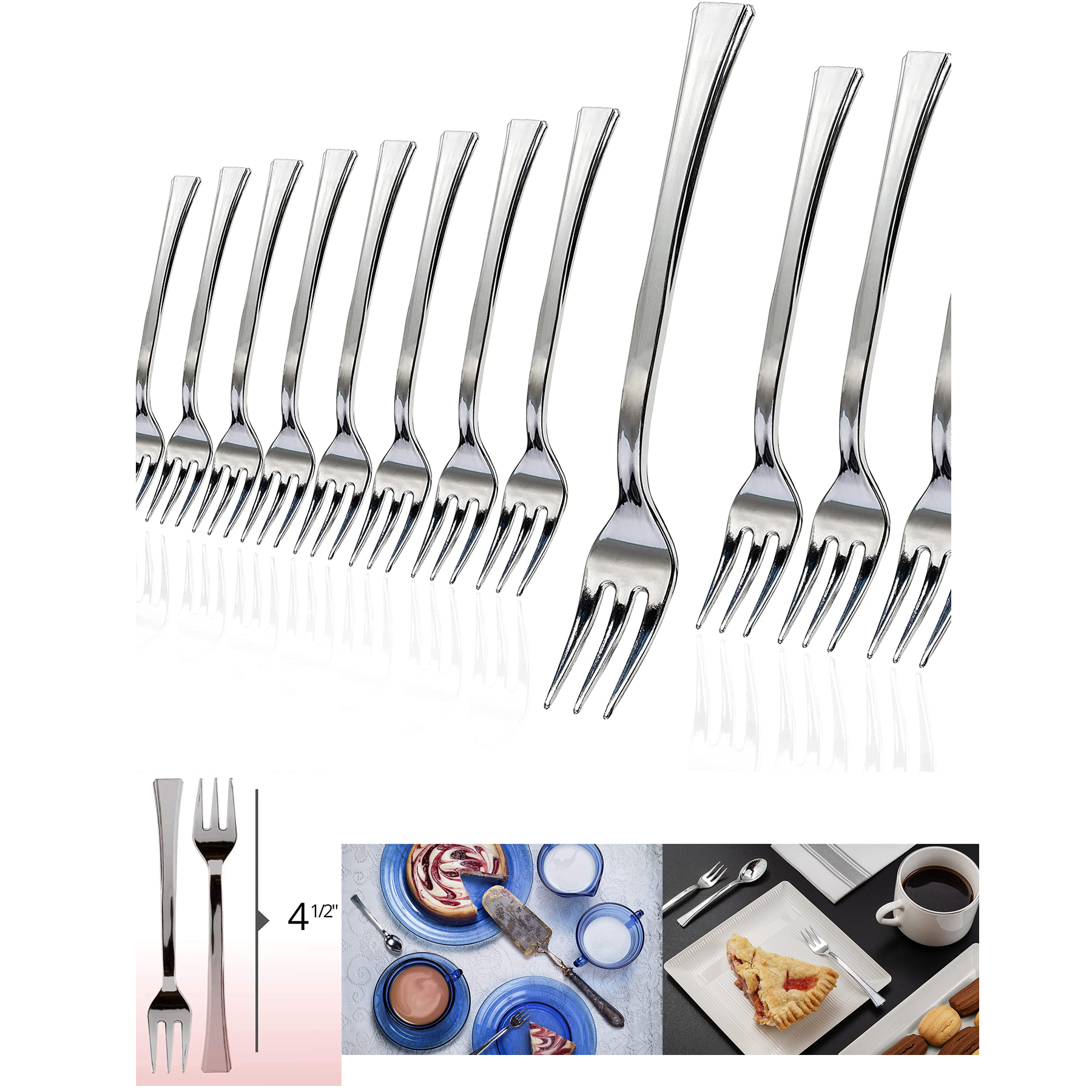 Exquisite Plastic Mini Forks 