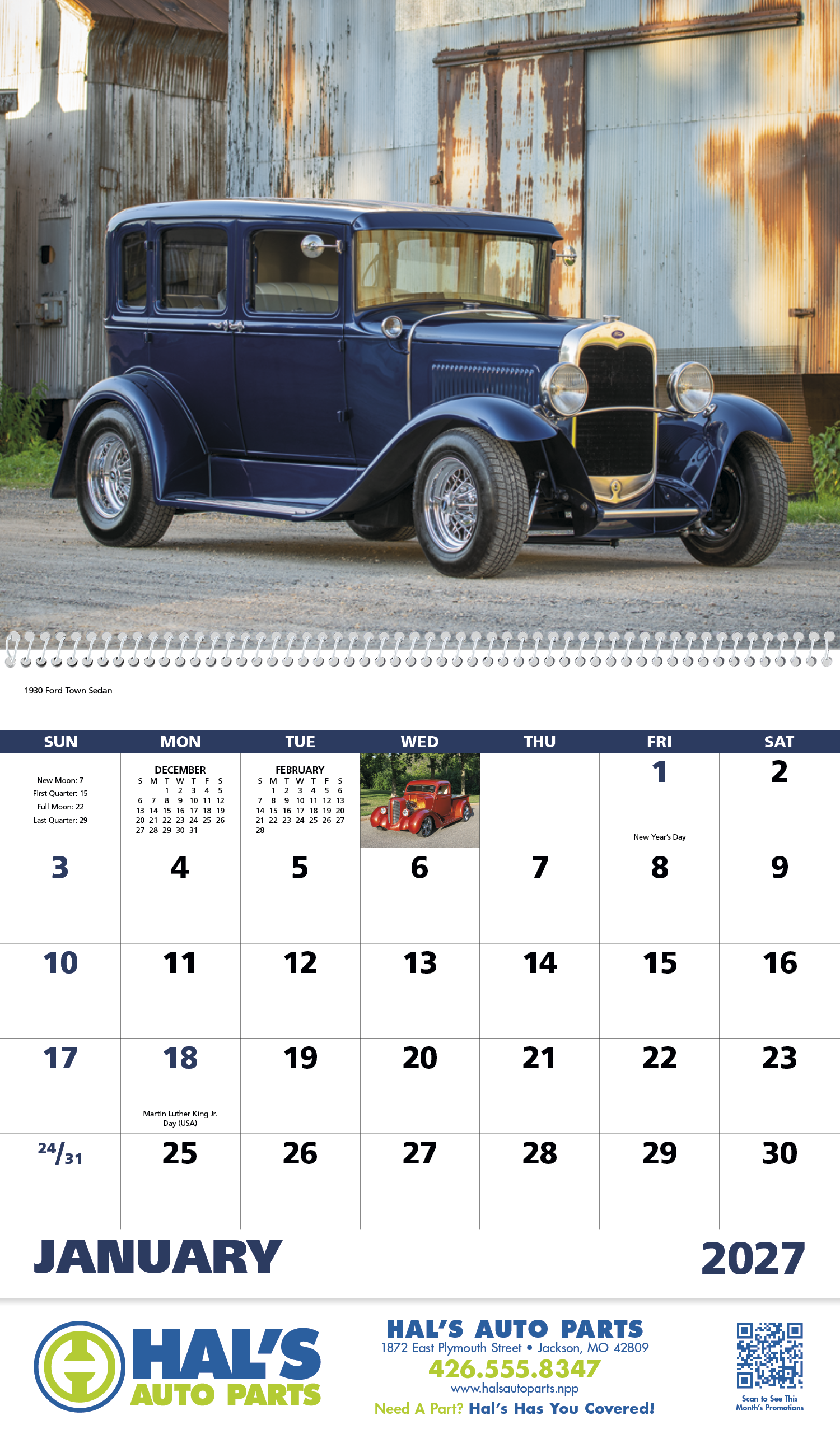 Good Value™ Street Rods - Spiral Calendar 31