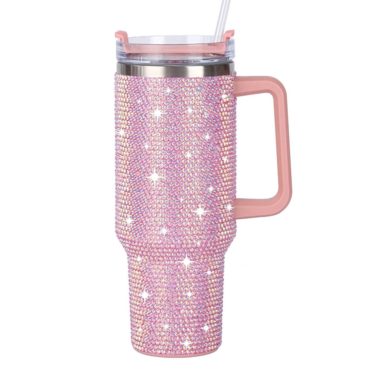 40oz diamond-set thermos w/ handle 2