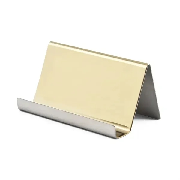 Stainless Steel Business Card Holder with Name Display Stand 9