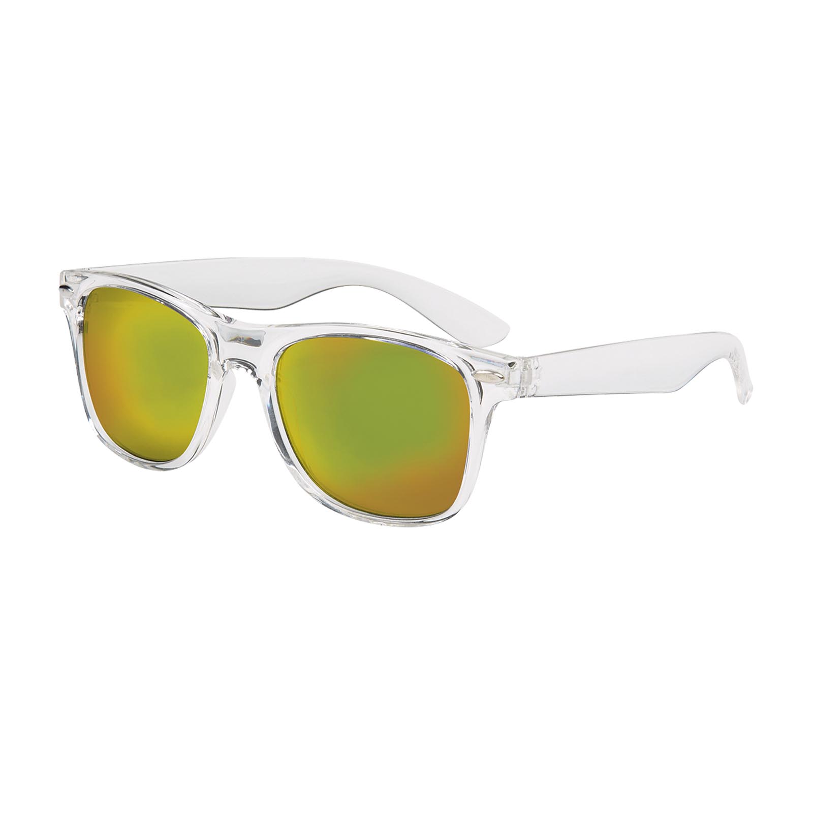 Mirrored Clear Frame Malibu Sunglasses 8