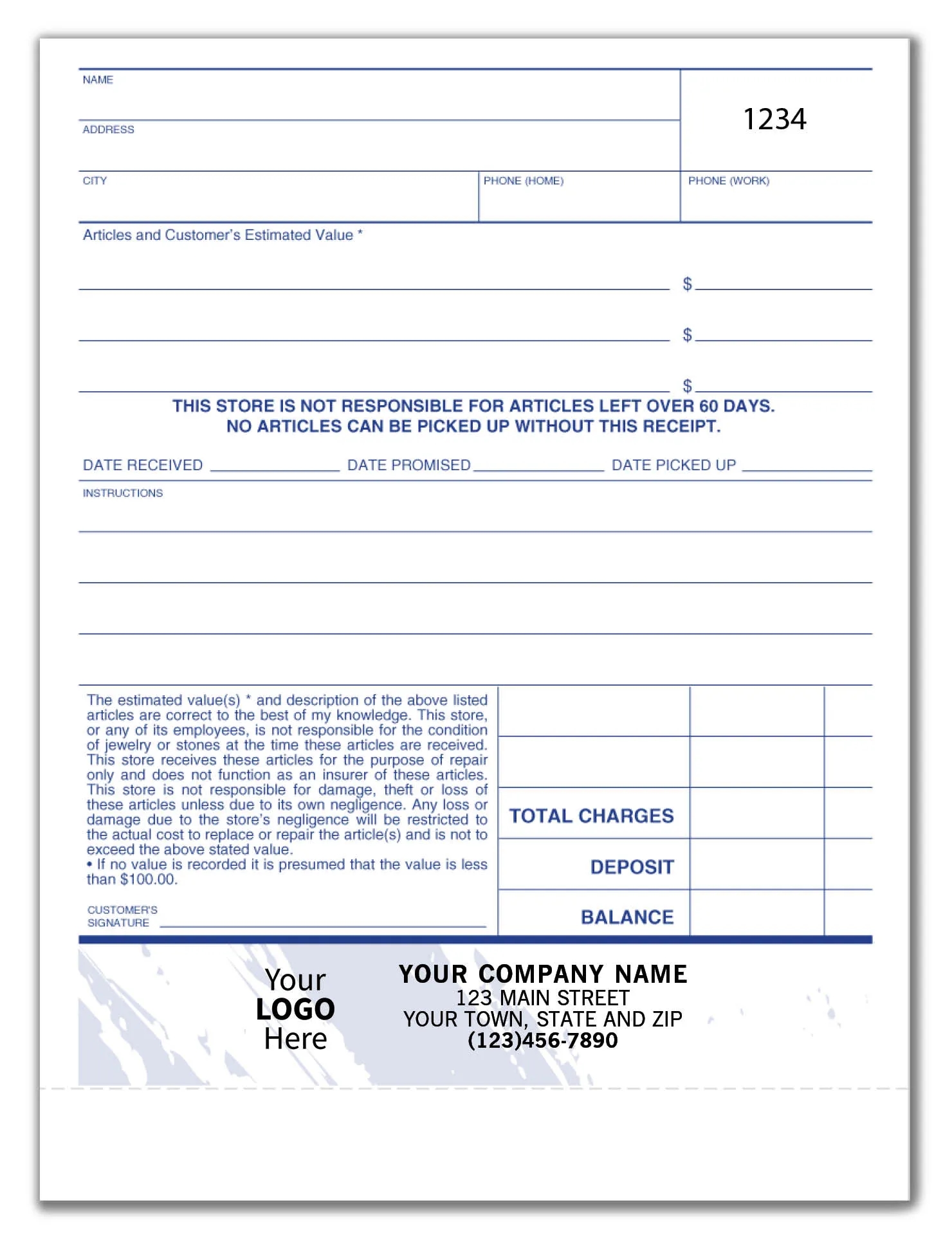 Jewelry Repair Orders with Envelope, Large 4