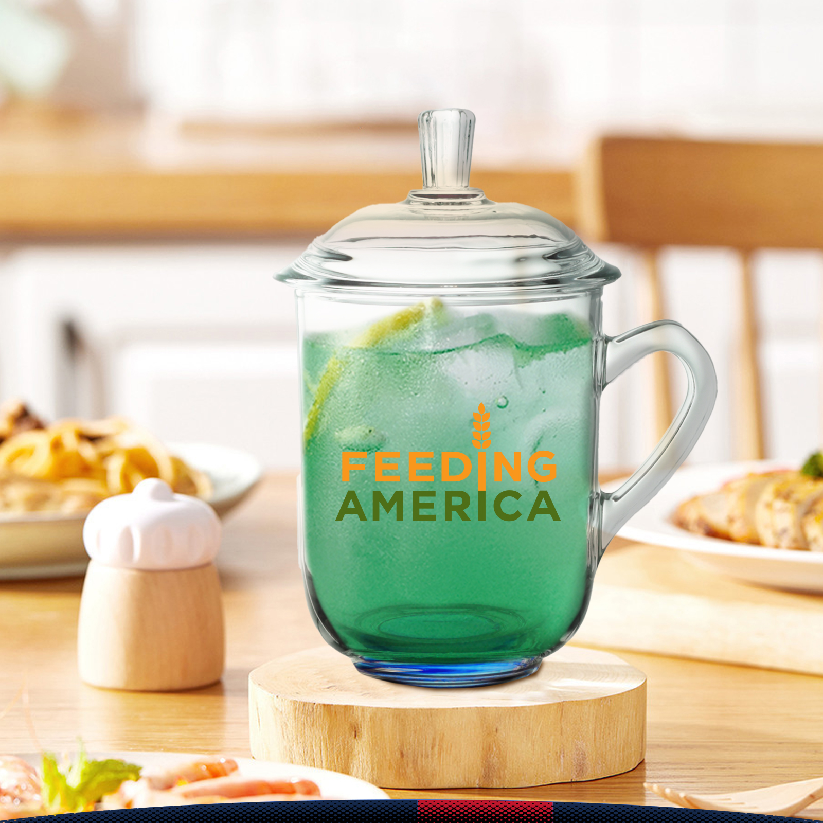 13 oz. Tea Glass with Lids 10