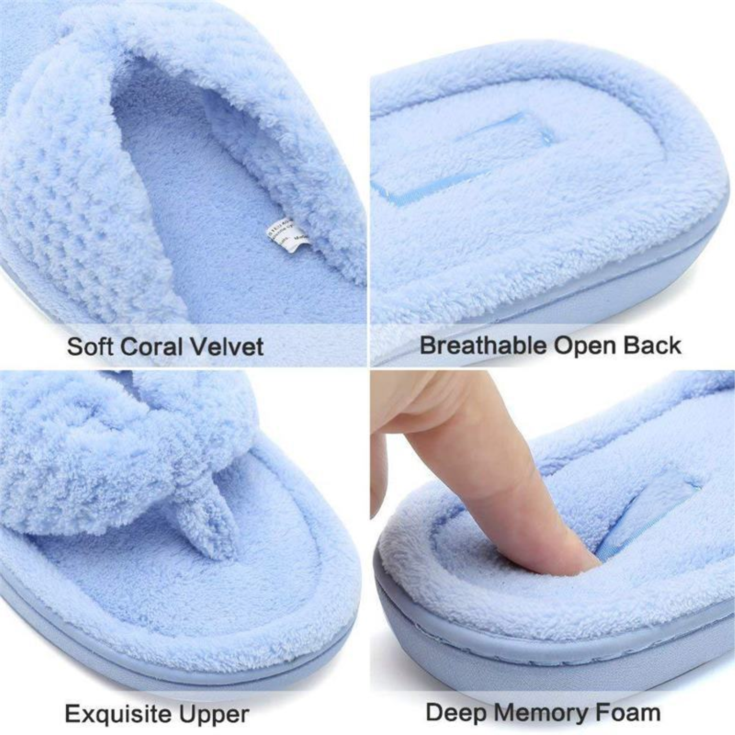 Coral Velvet Anti Slip Indoor Foam Flip Flops 8