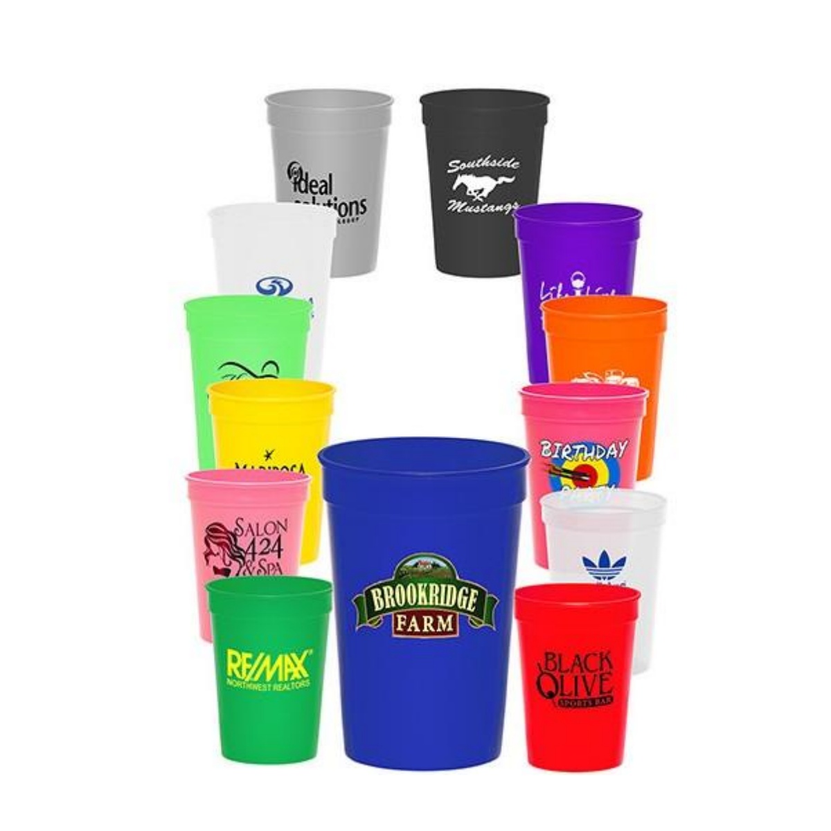 Custom 12Oz Reusable Smooth Wall Plastic Stadium &Party & Bar & Restaurant Cup 3