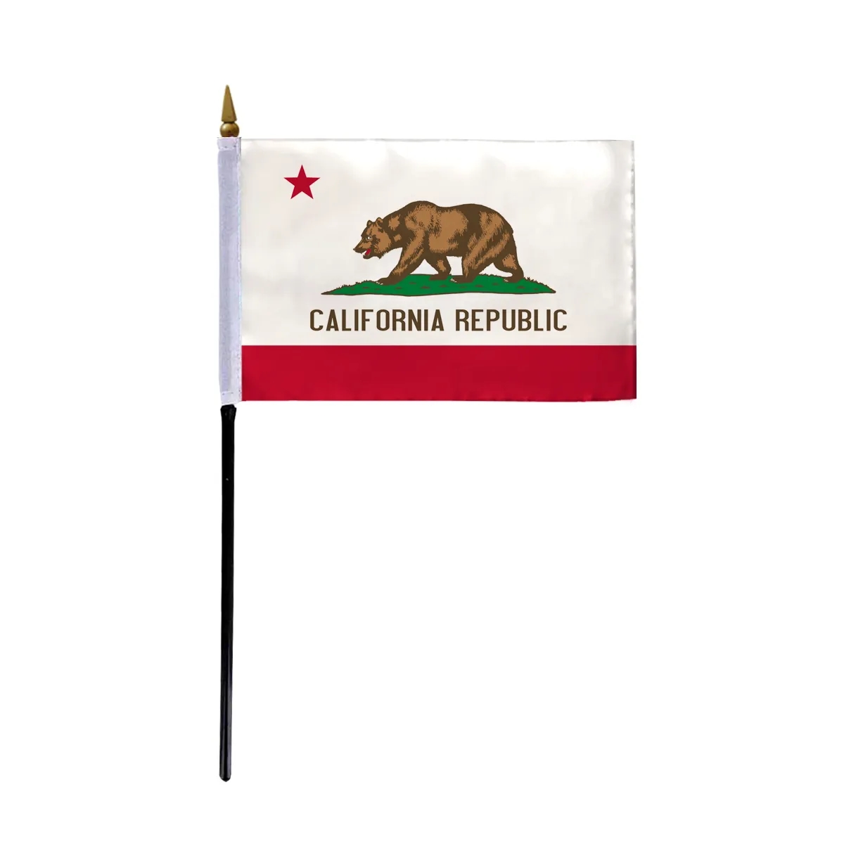 4"x6" & 12"x18'' California ePoly Printed Stick Flags 2