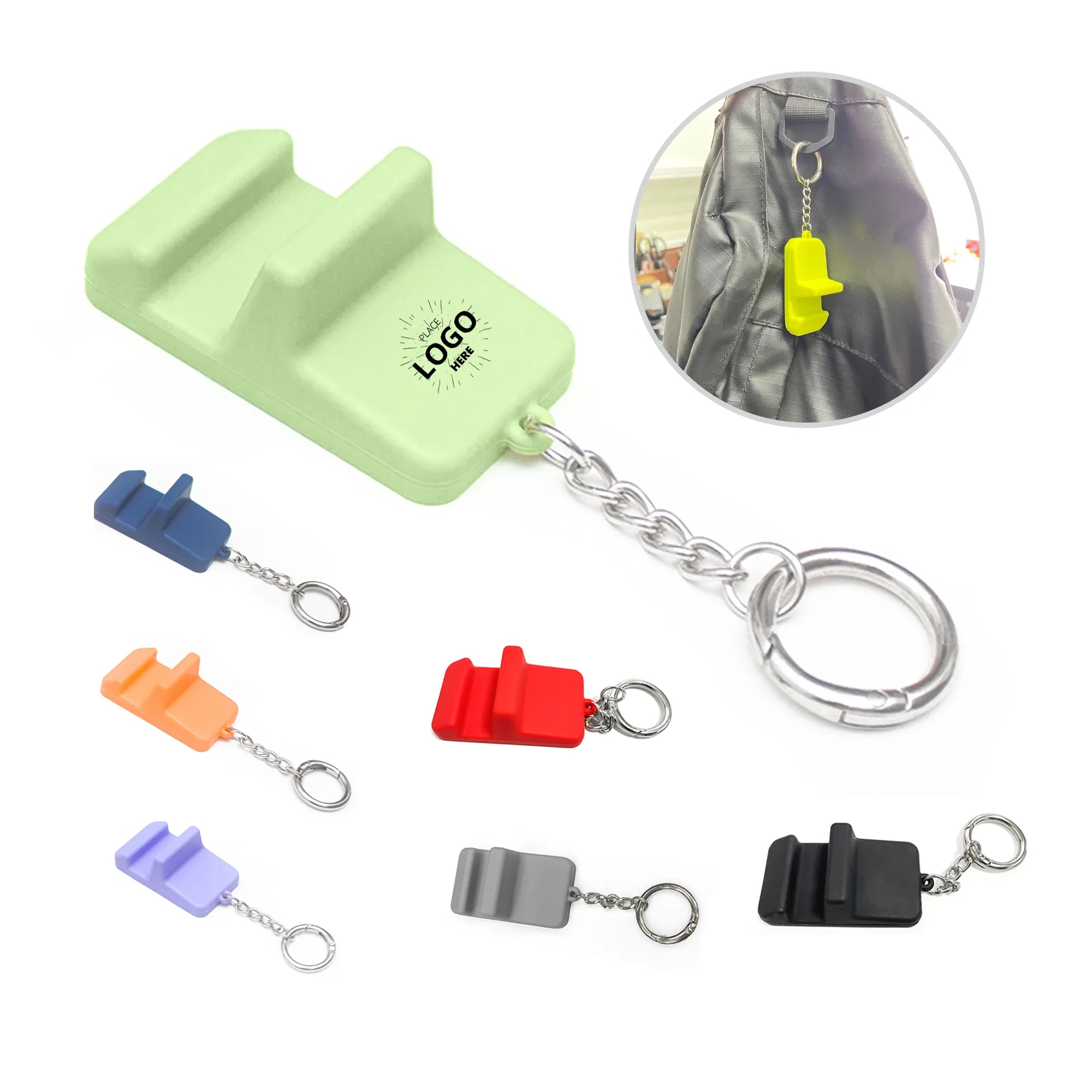Lightweight Silicone Phone Stand With Keyring 2