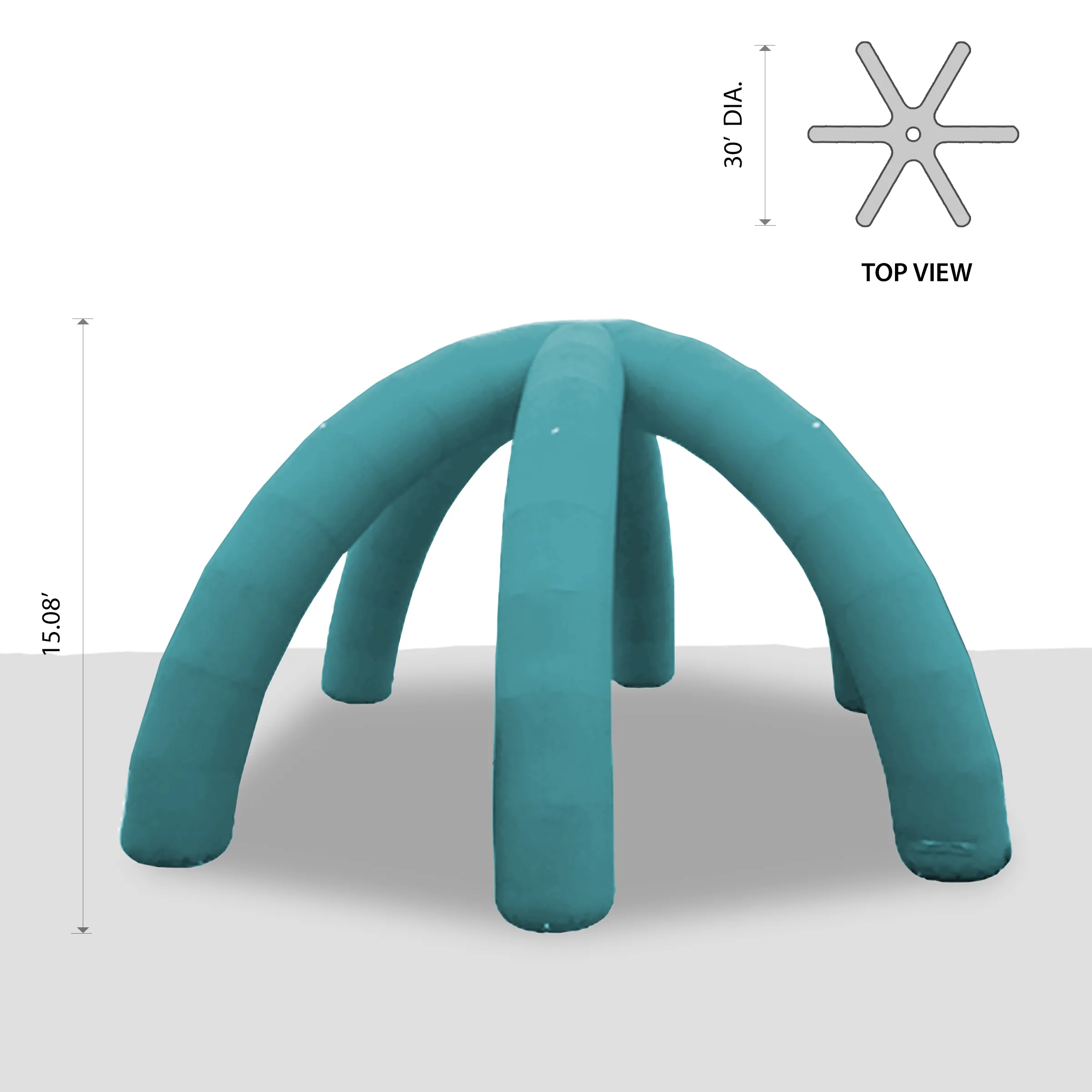 30' Custom Inflatable Spider Tent with 6 legs 2