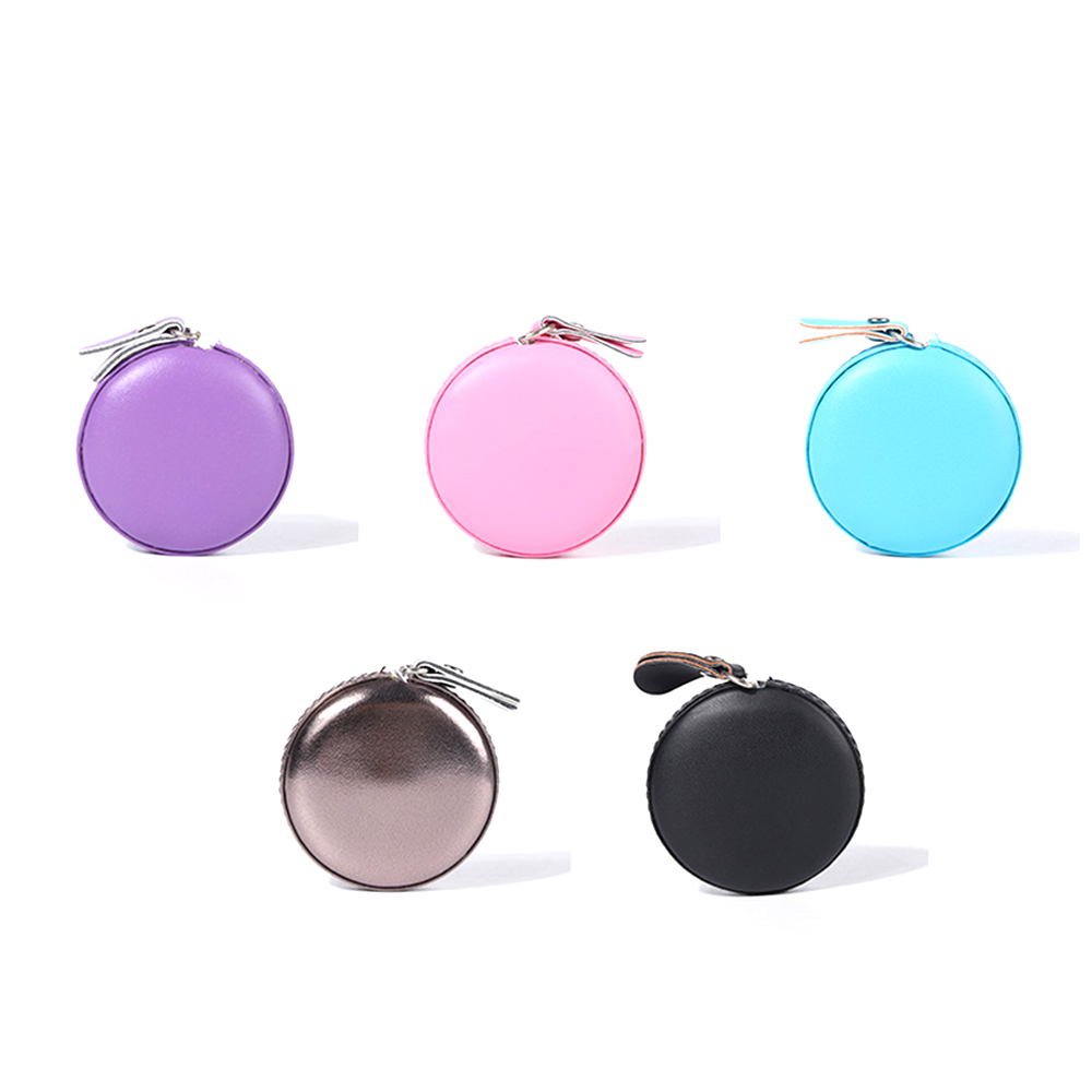 Automatic retractable 1.5m 60 inch round PU leather tape measure 2