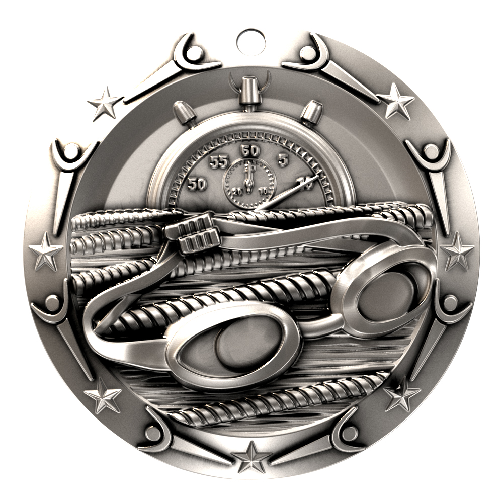 Swimming World Class Medallion (3") 3