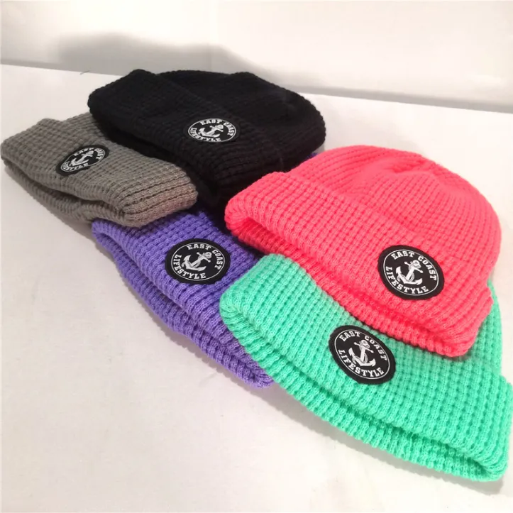 Waffle Beanie Cap and Performance Text Gloves Combo 6
