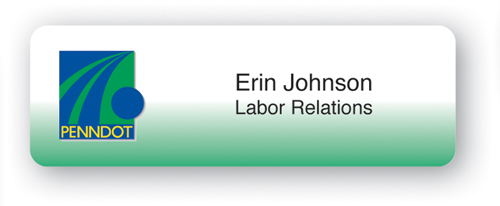 Full Color Name Badge w/ Personalization (1"x3") Rectangle