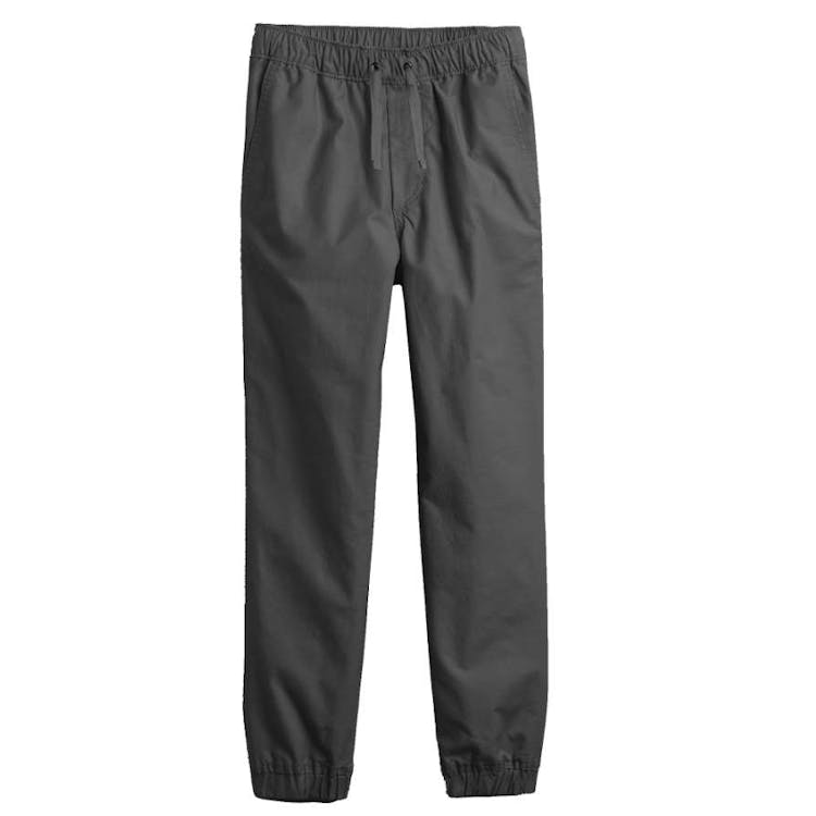 Boys' Slim Fit Twill Joggers - Gray XL 18/20 1