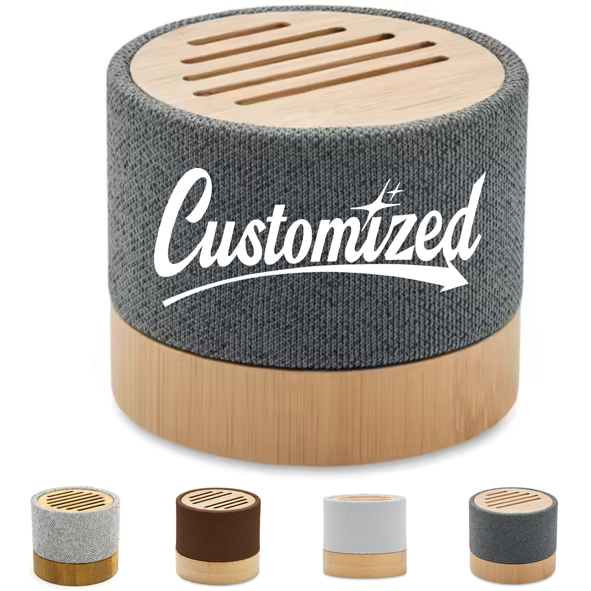 Bamboo Bluetooth Speaker with RPET Fabric Cover 4