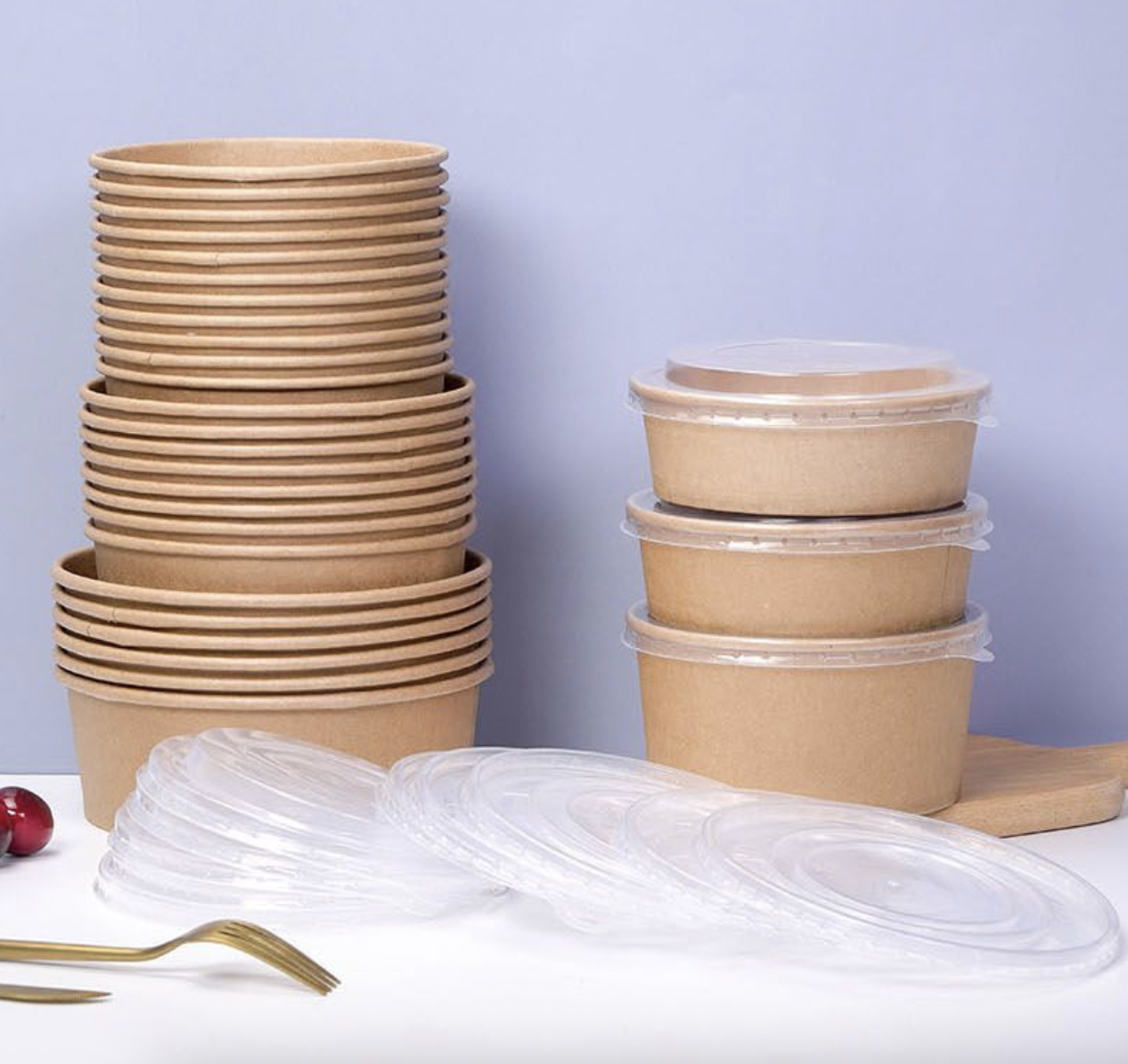 25 Oz Large Paper Bowls with Lids 11