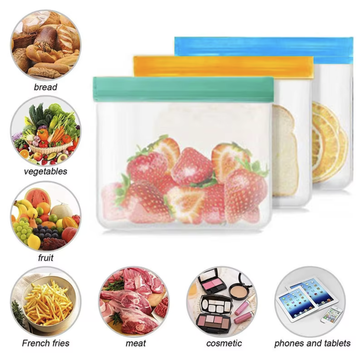 Small Size Reusable Snack Storage Bags 2