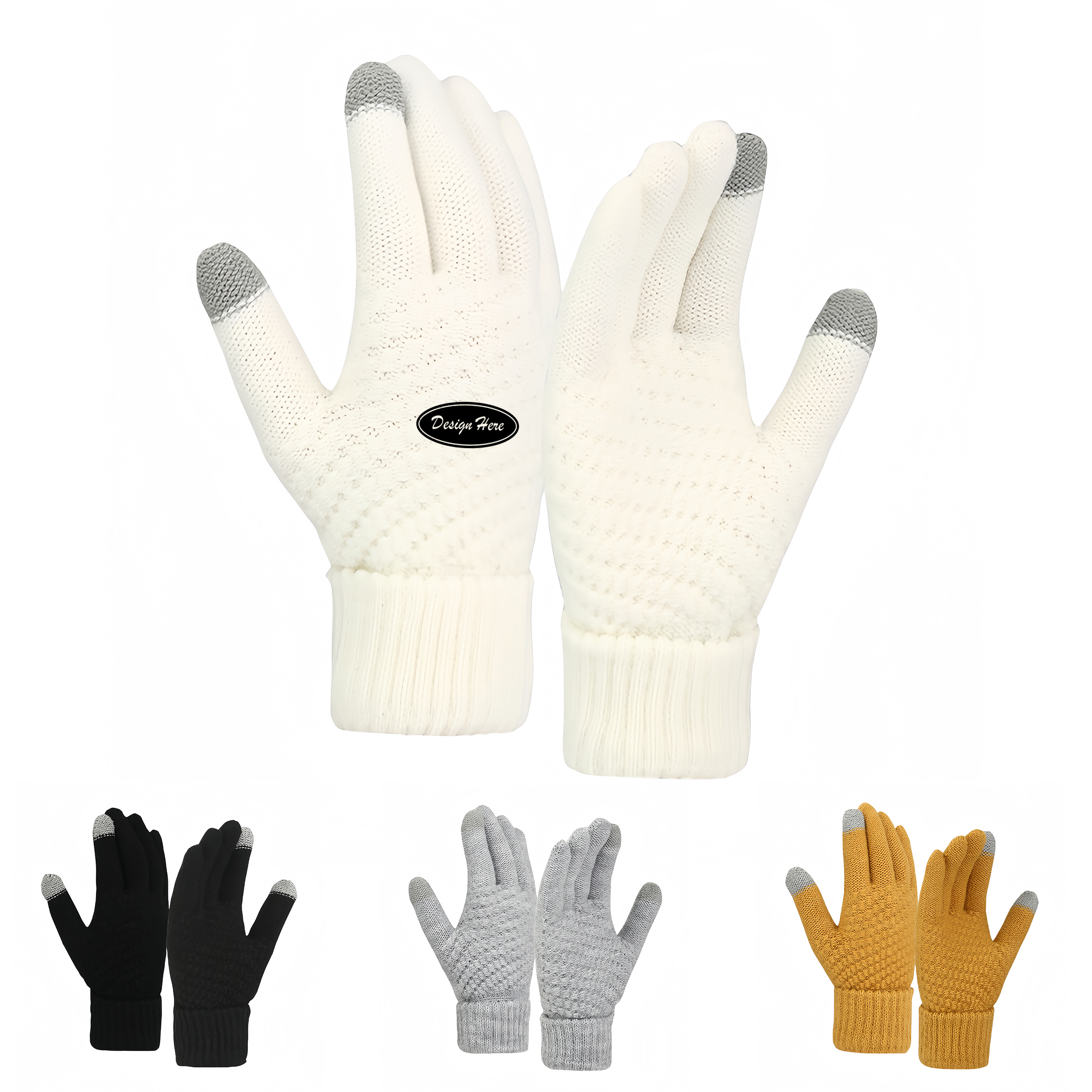 Warm Touchscreen Winter Gloves | Customizable 3
