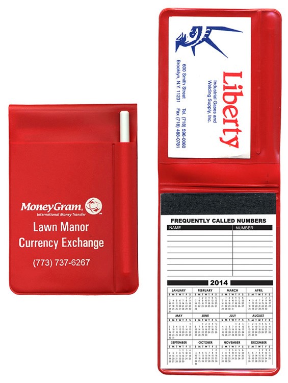 Standard Vinyl 30-Page Memo Book with White Pen 9