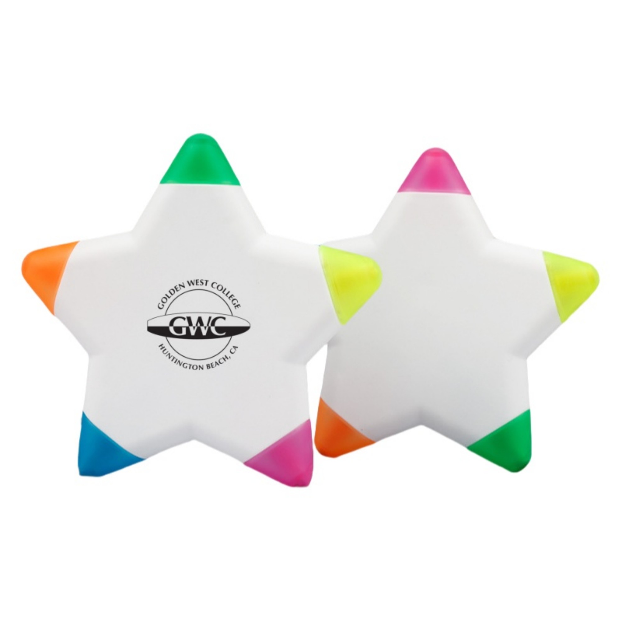 Five Color Star Shaped Highlighters