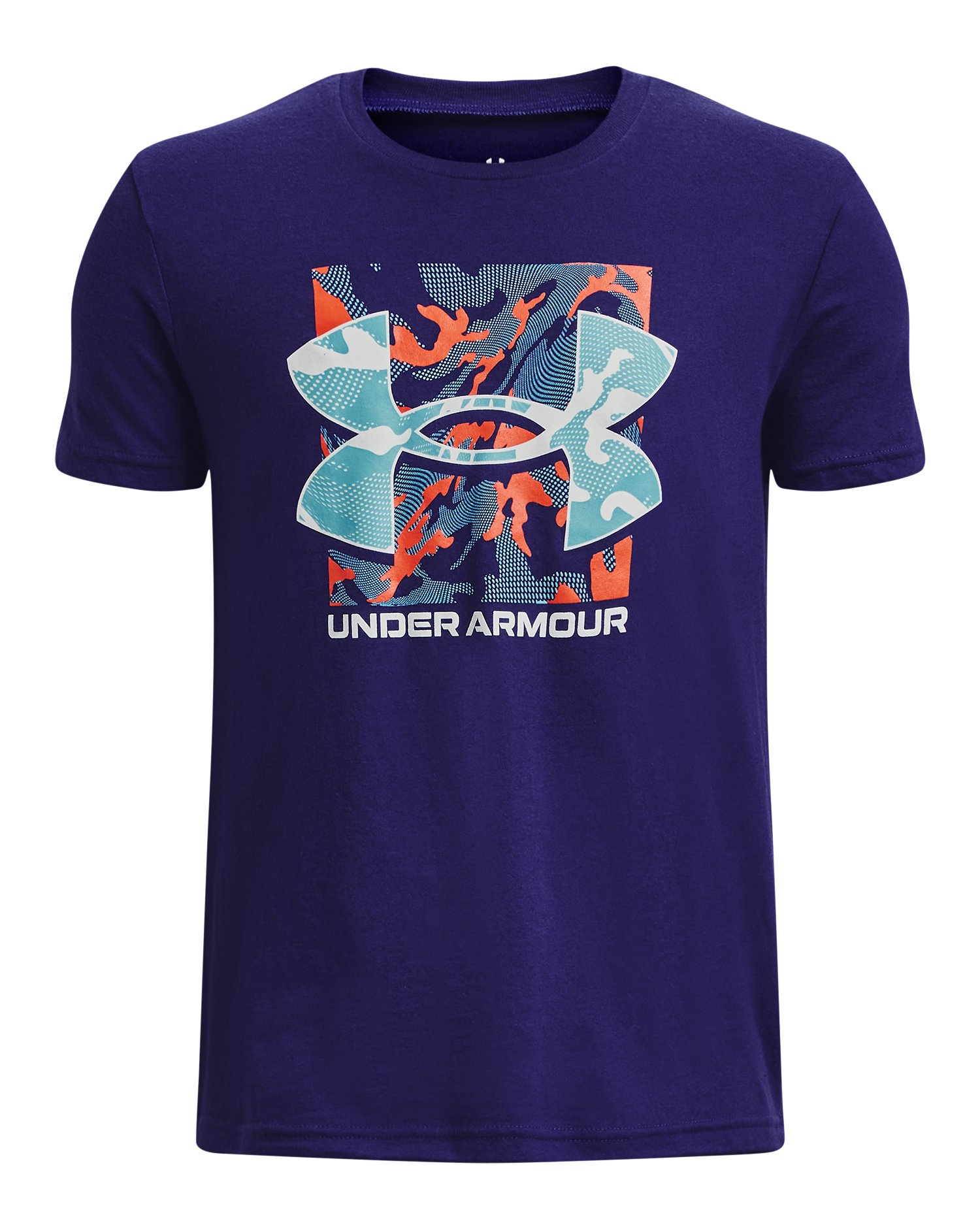 UA Box Logo Camo Boys' Short Sleeve T-Shirt 10