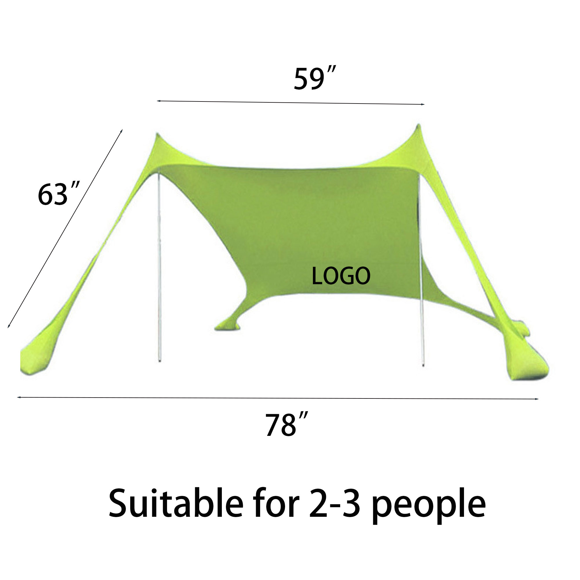 UV Protection Beach Canopy W/ Carry Bag 2
