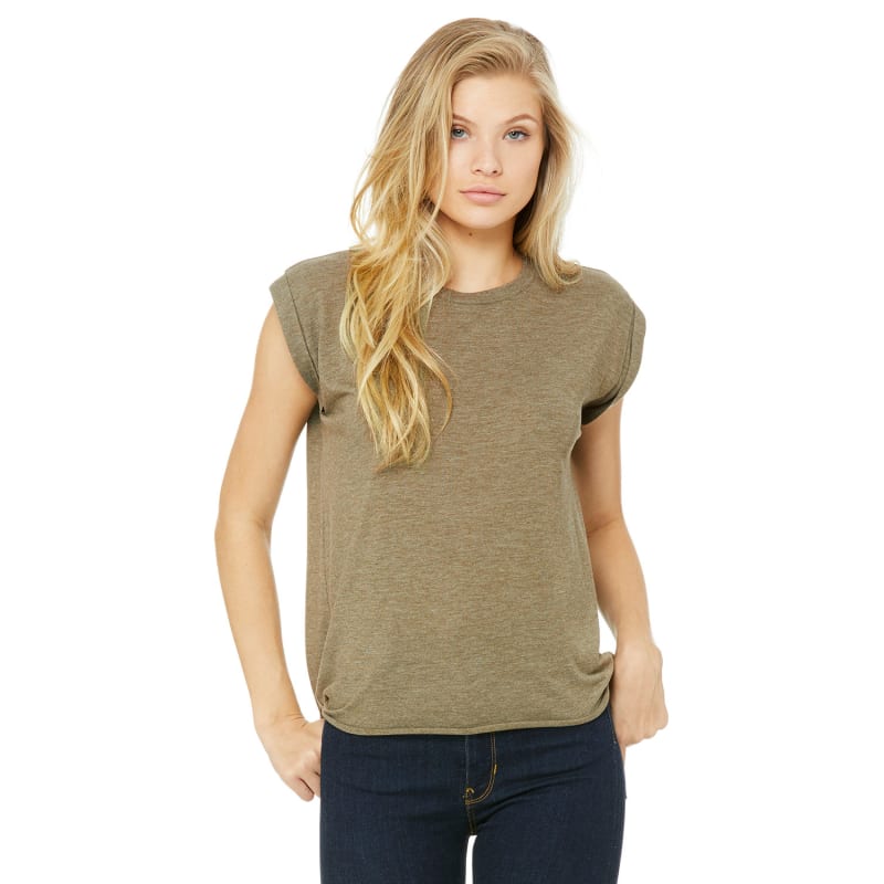 Bella + Canvas Ladies' Flowy Muscle T-Shirt With Rolled Cuff 43