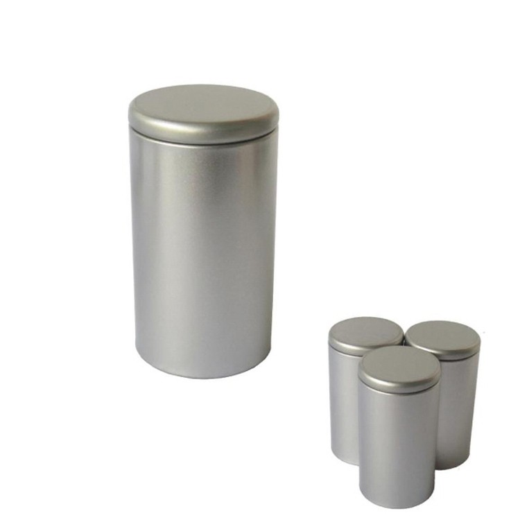 White Round Empty Tin 1