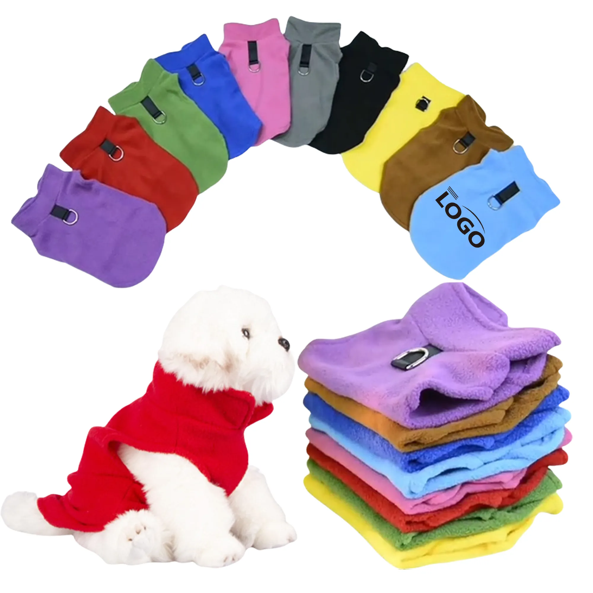 Winter vest polar fleece pet dog clothes 3