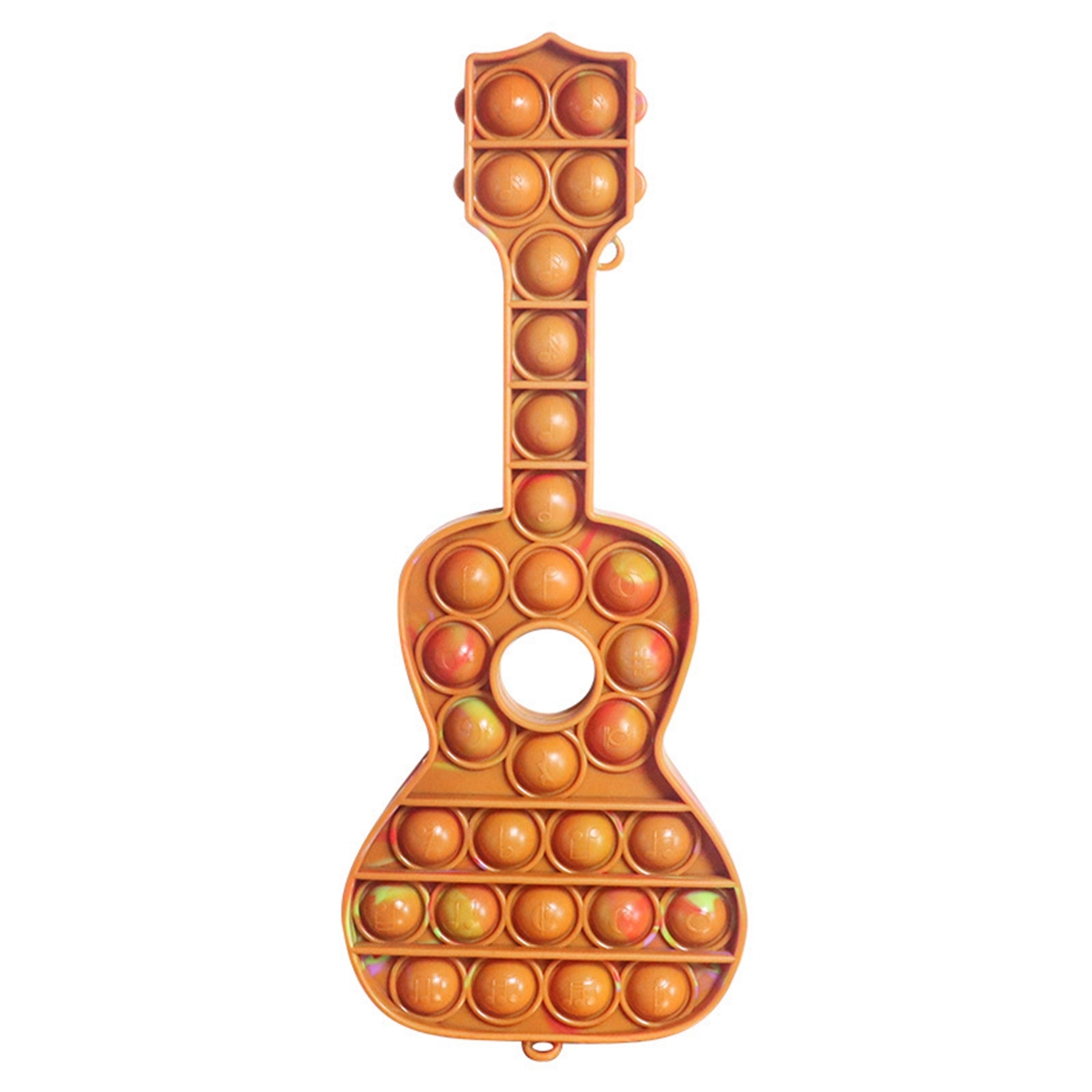 Guitar Shape Full Color Print Push Pop Bubble Fidget Toy 9