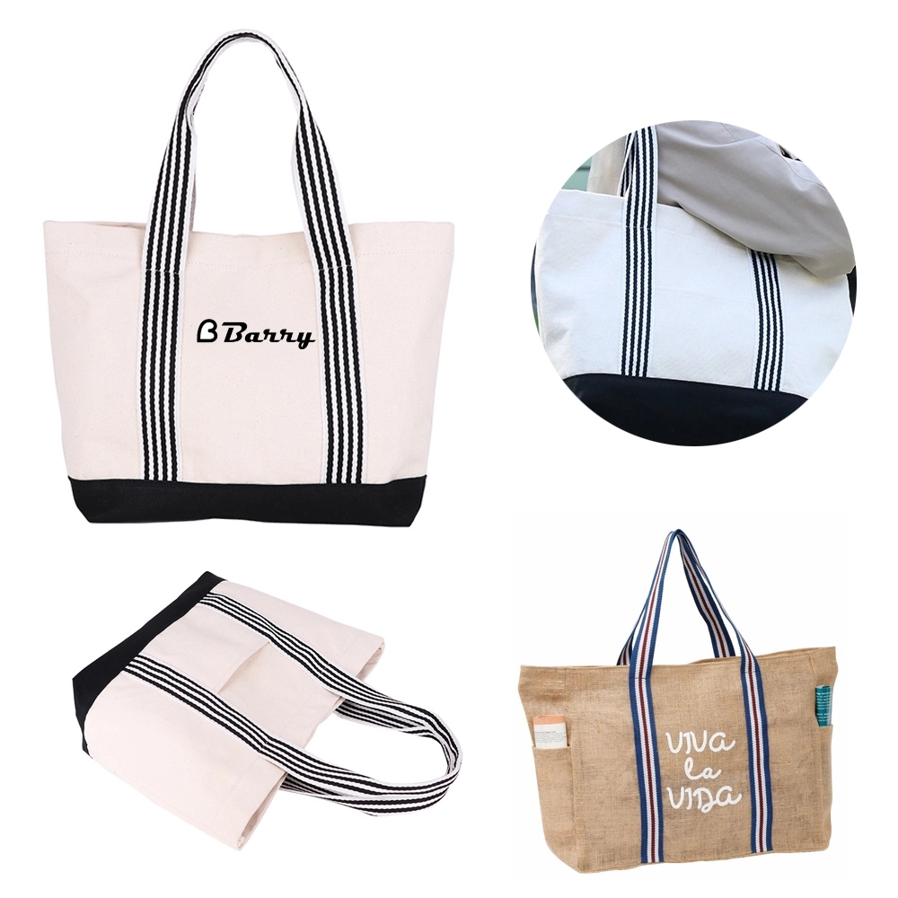 Jute Handbag With Pockets 2